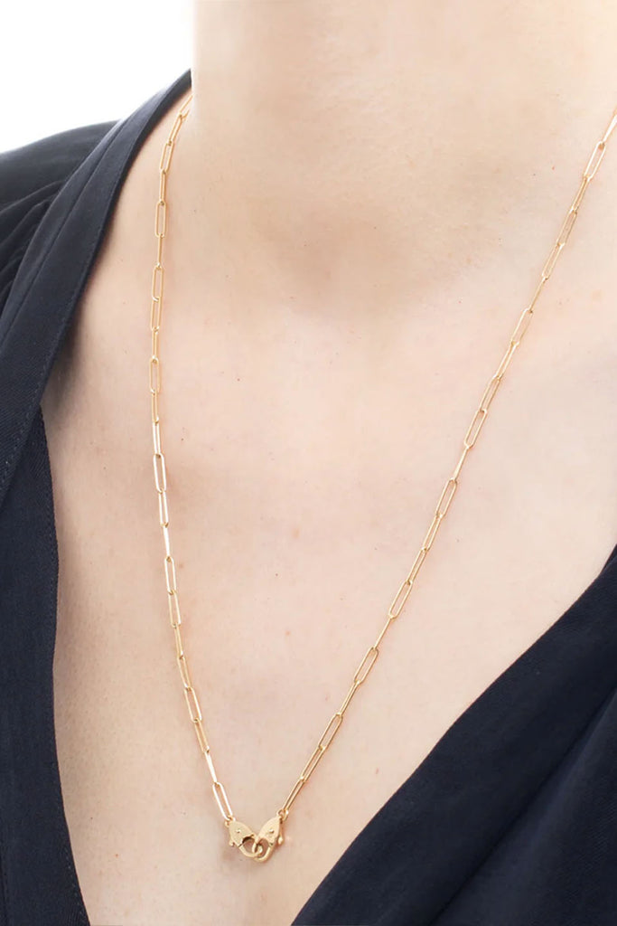 Flat Link Chain Necklace – Una Flat Link Chain Necklace – Una