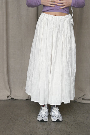 White Wrinkled Skirt
