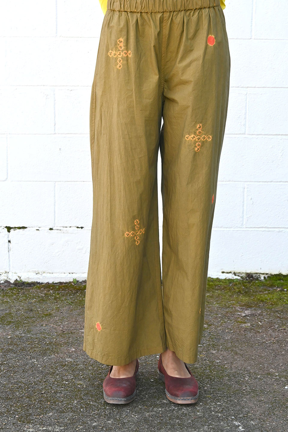 Cotton Wide Easy Pants