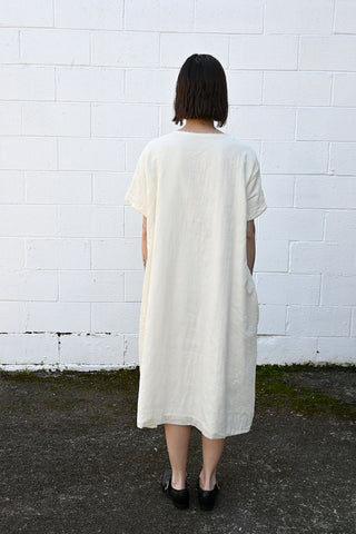 Off White Double Layer Dress