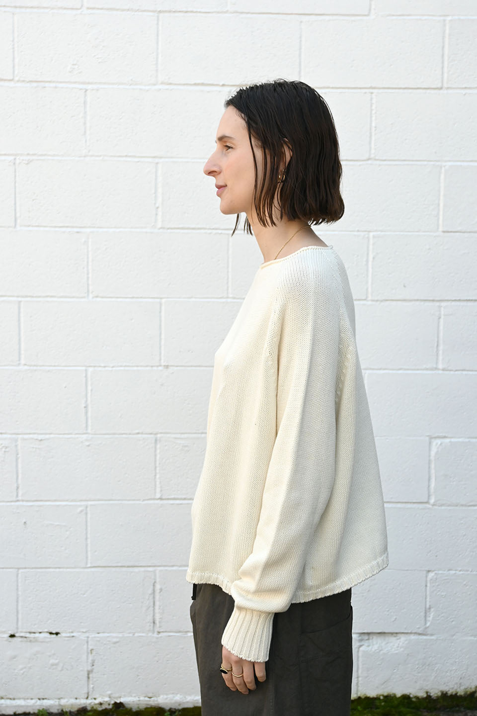 Ivory Cotton Pullover