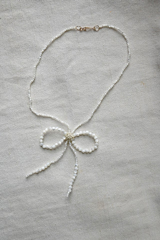 Mother of Pearl Bow Necklace