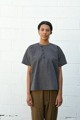 Weather Cloth Woven T-Shirt Anthracite