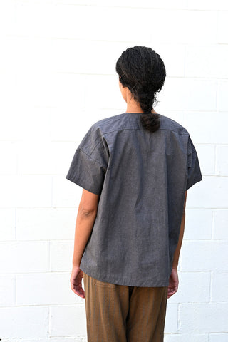 Weather Cloth Woven T-Shirt Anthracite