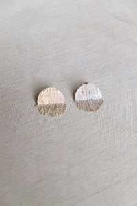 Half Circle Silver Earrings
