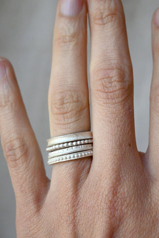 CP Ring Set White Silver