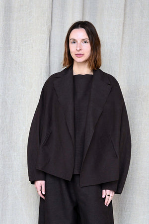 Smooth Sheet Coffee Jacket