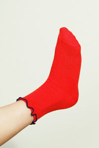 Thermal Ruffle Sporty Crew (Red/Black)