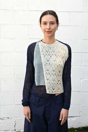 Open Knit Layered Sweater