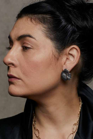 Woodland Black Bronze Earrings