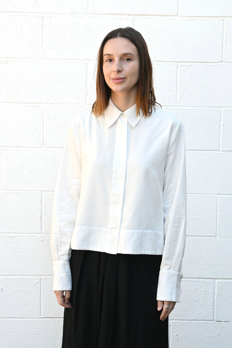 Cropped White Shirt
