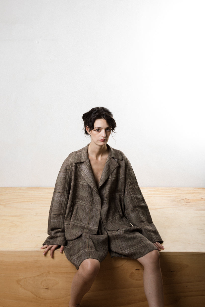 A Qudretti Grandi Jacket Brown/Sage
