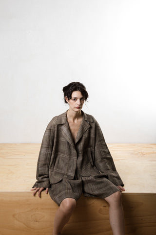 A Qudretti Grandi Jacket Brown/Sage