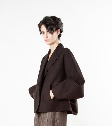 Smooth Sheet Coffee Jacket