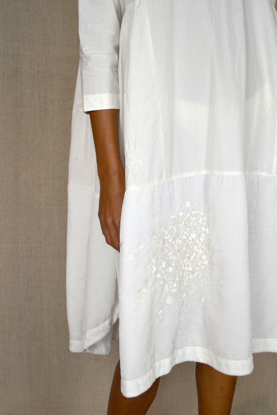 Embroidered Pearl Dress