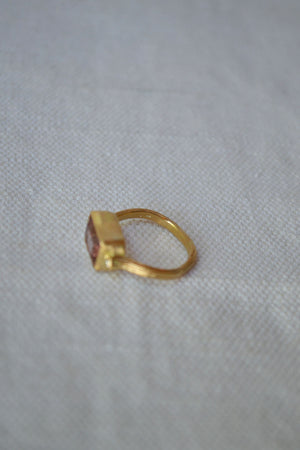 Tourmaline and Diamond Ring