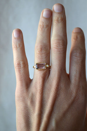 Tourmaline and Diamond Ring