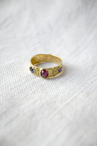 3 Gem Band Ring