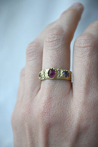 3 Gem Band Ring