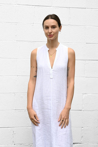 Linen White Dress