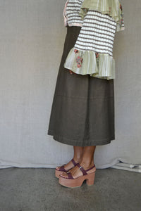 Long Twill Skirt