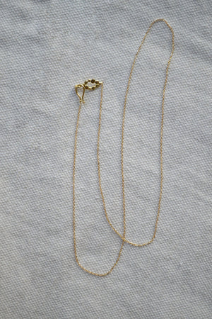 Pear Pearl Pendant and Gold Chain