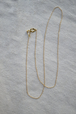 Pear Pearl Pendant and Gold Chain