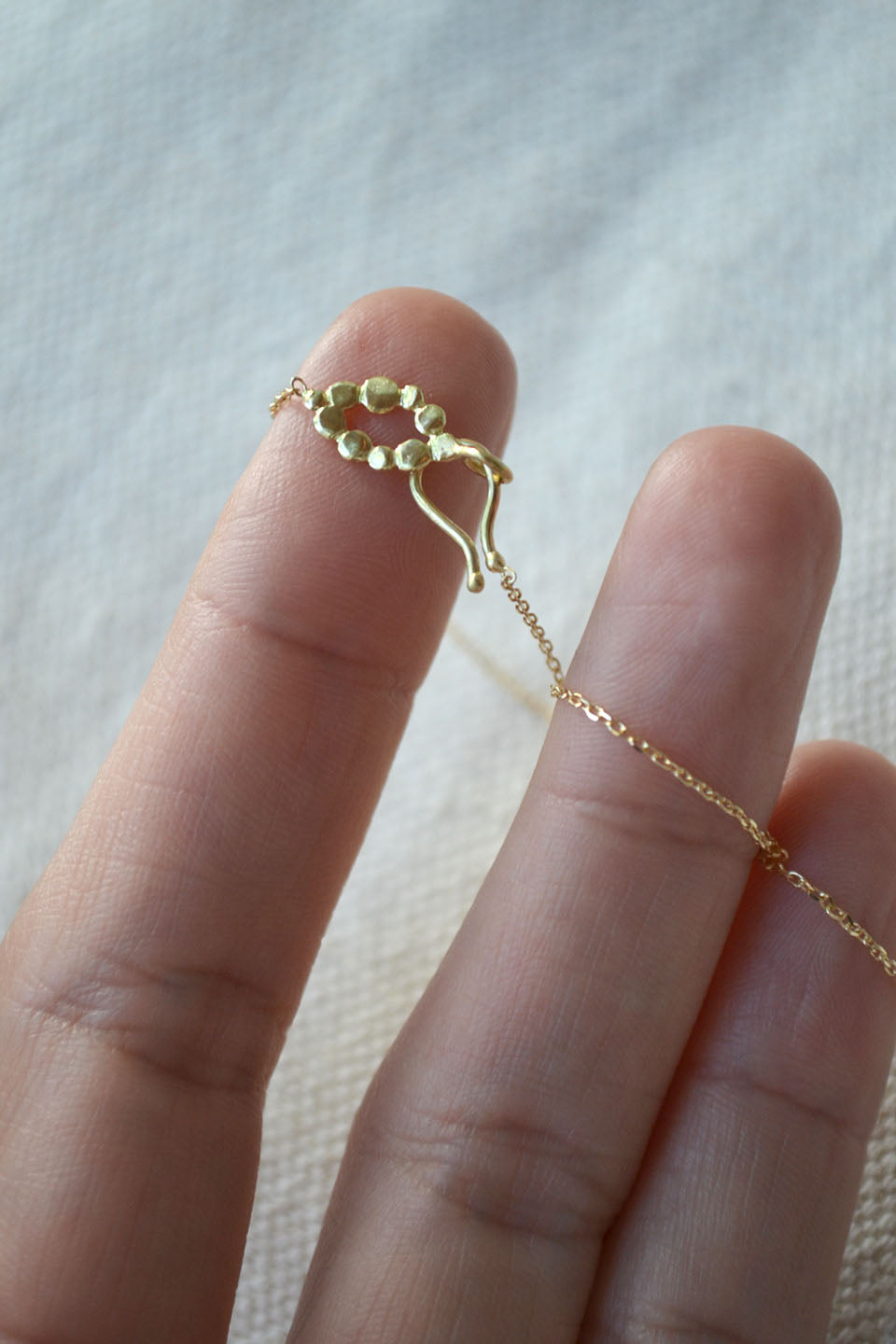 Pear Pearl Pendant and Gold Chain