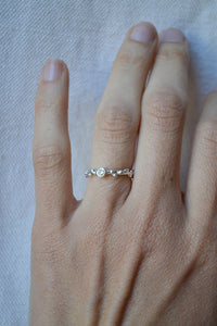 Branch Solitaire Silver Ring