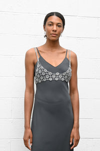 Crochet Bra Top Silver