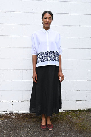 Black Linen Skirt