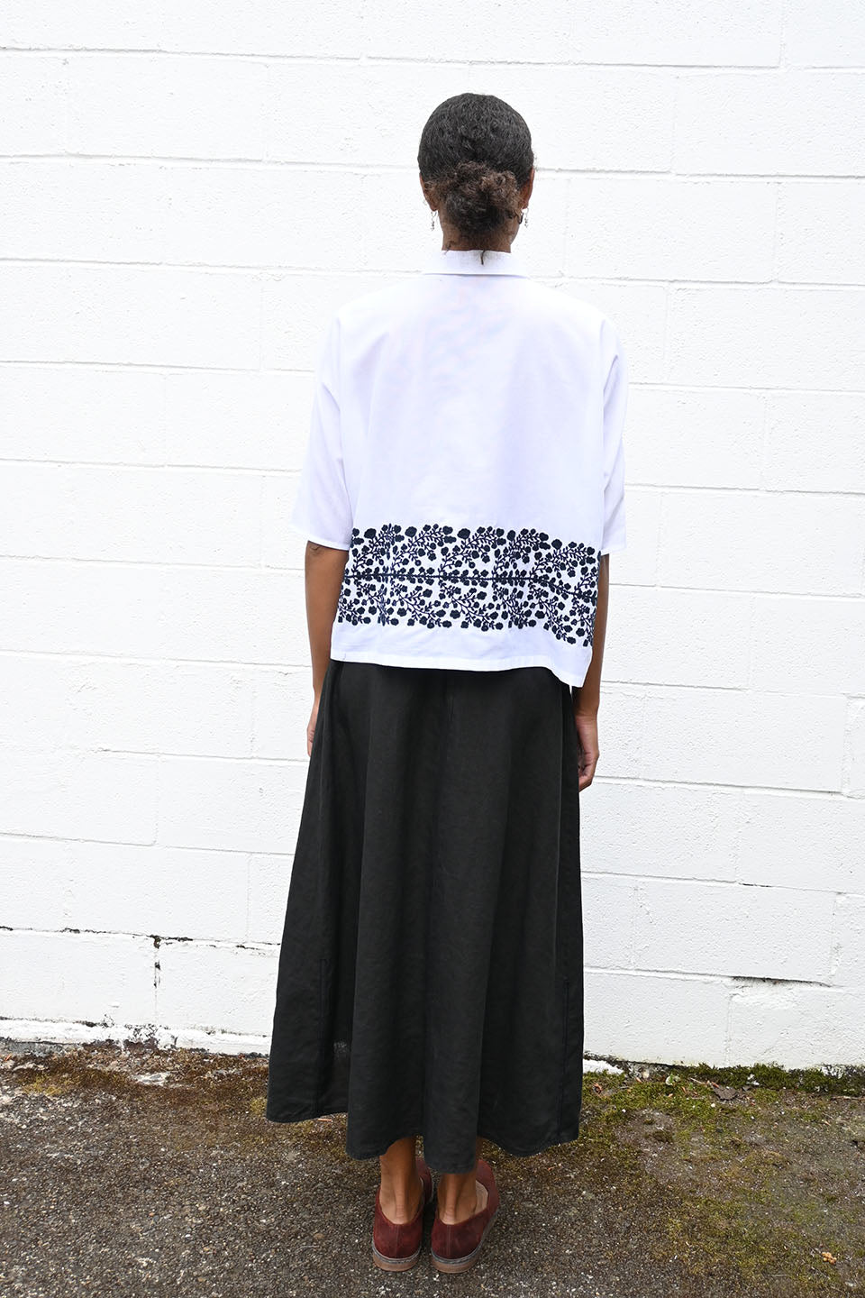 Black Linen Skirt
