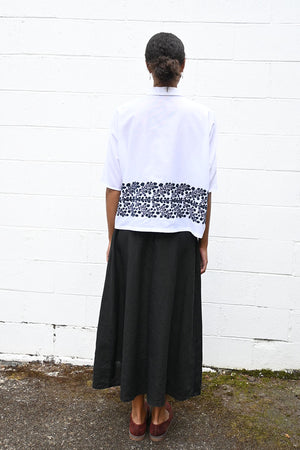 Black Linen Skirt