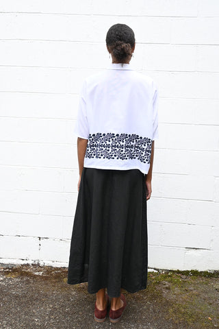 Black Linen Skirt