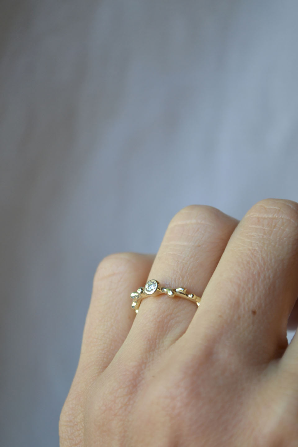 Branch Solitaire Ring