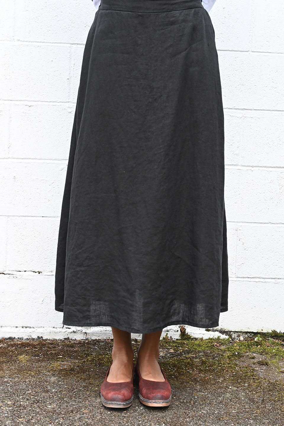 Black Linen Skirt