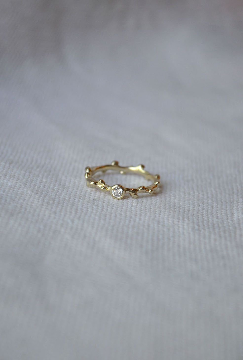 Branch Solitaire Ring