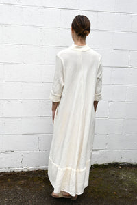 Cn Linen Gauze White Dress