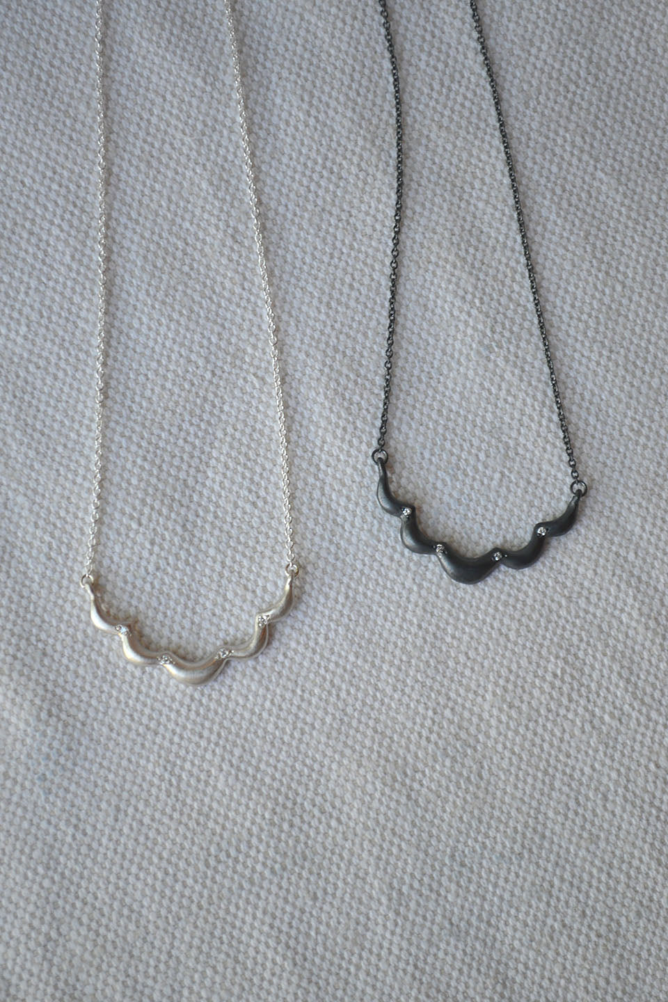 Scallop Diamond Necklaces