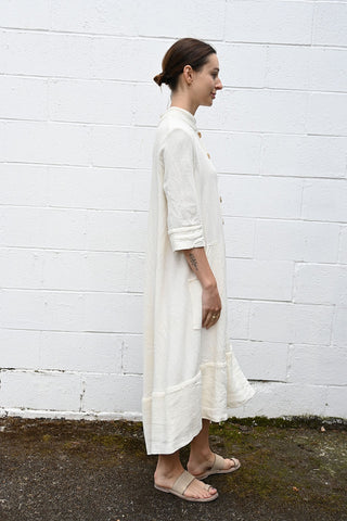 Cn Linen Gauze White Dress