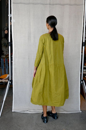Ecy Waxed Cotton Lime Dress