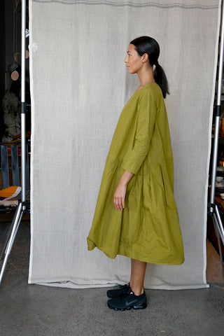 Ecy Waxed Cotton Lime Dress