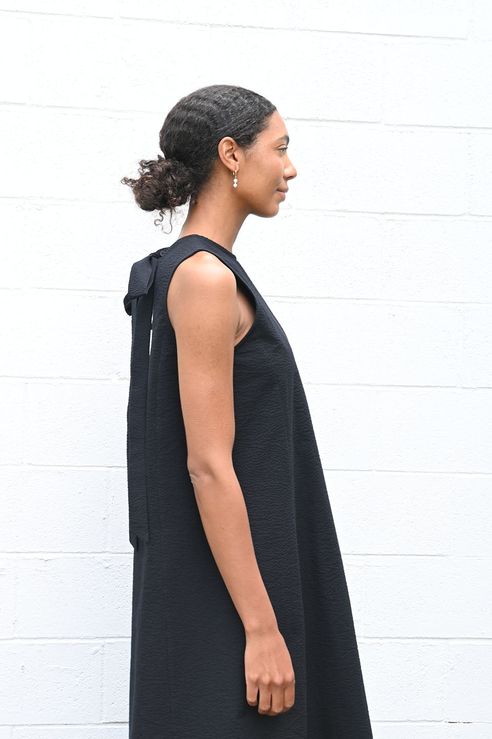 Sleeveless Seersucker Dress