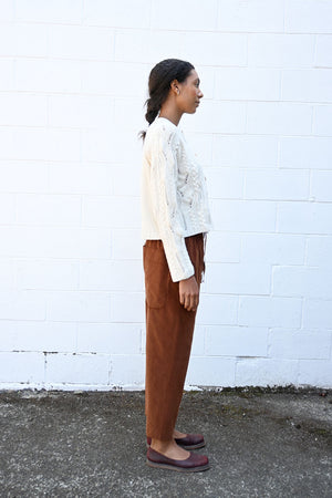 Velvet Braghe Pants in Rust