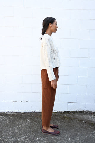 Velvet Braghe Pants in Rust