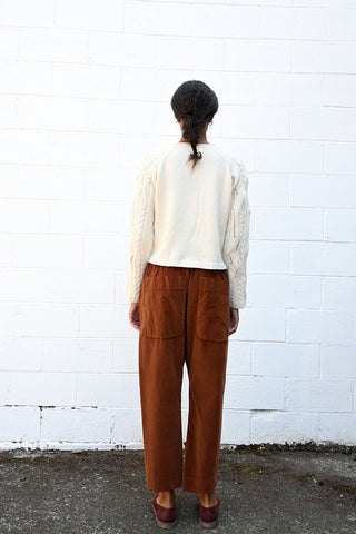 Velvet Braghe Pants in Rust