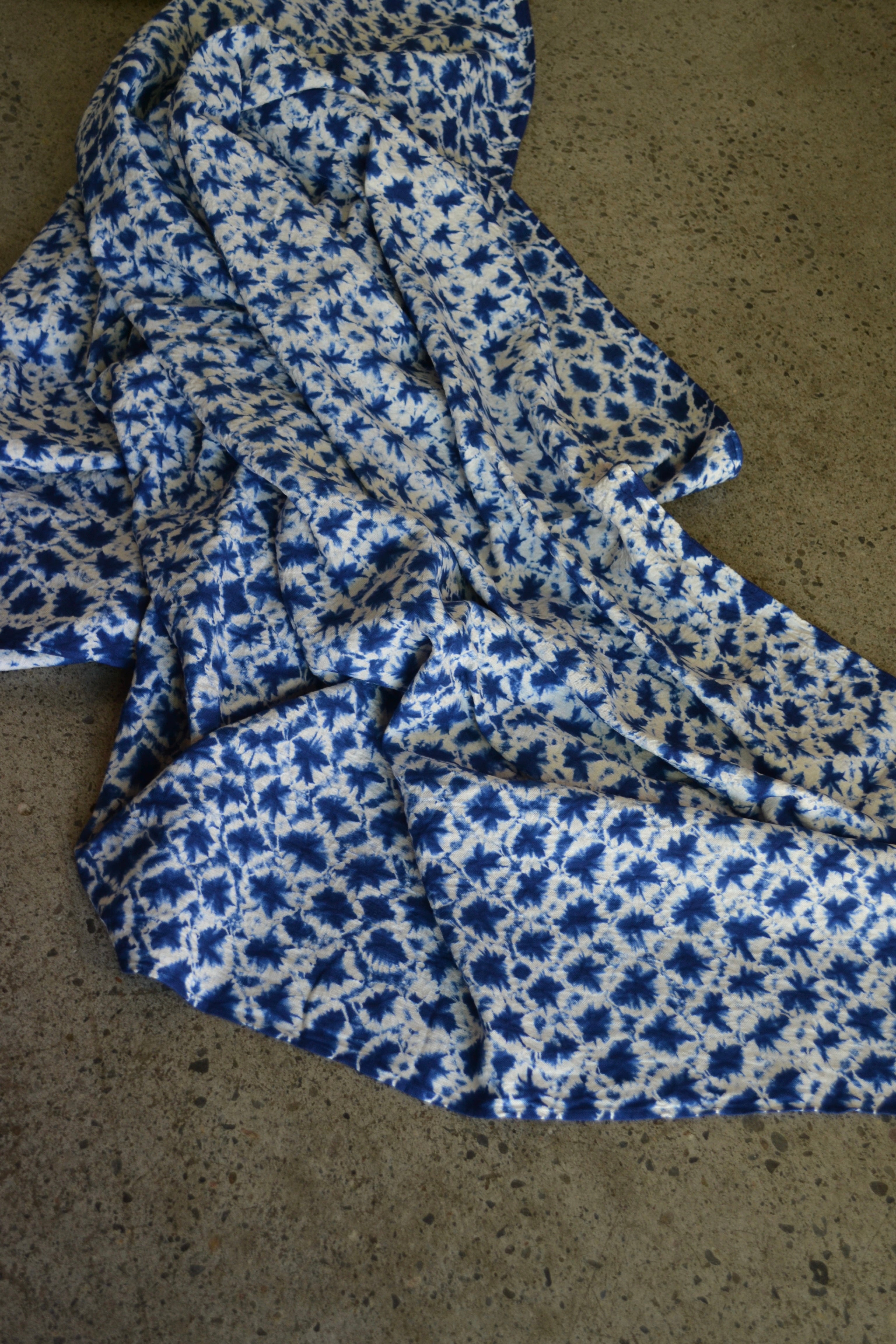 Cotton Linen Shibori Tablecloth