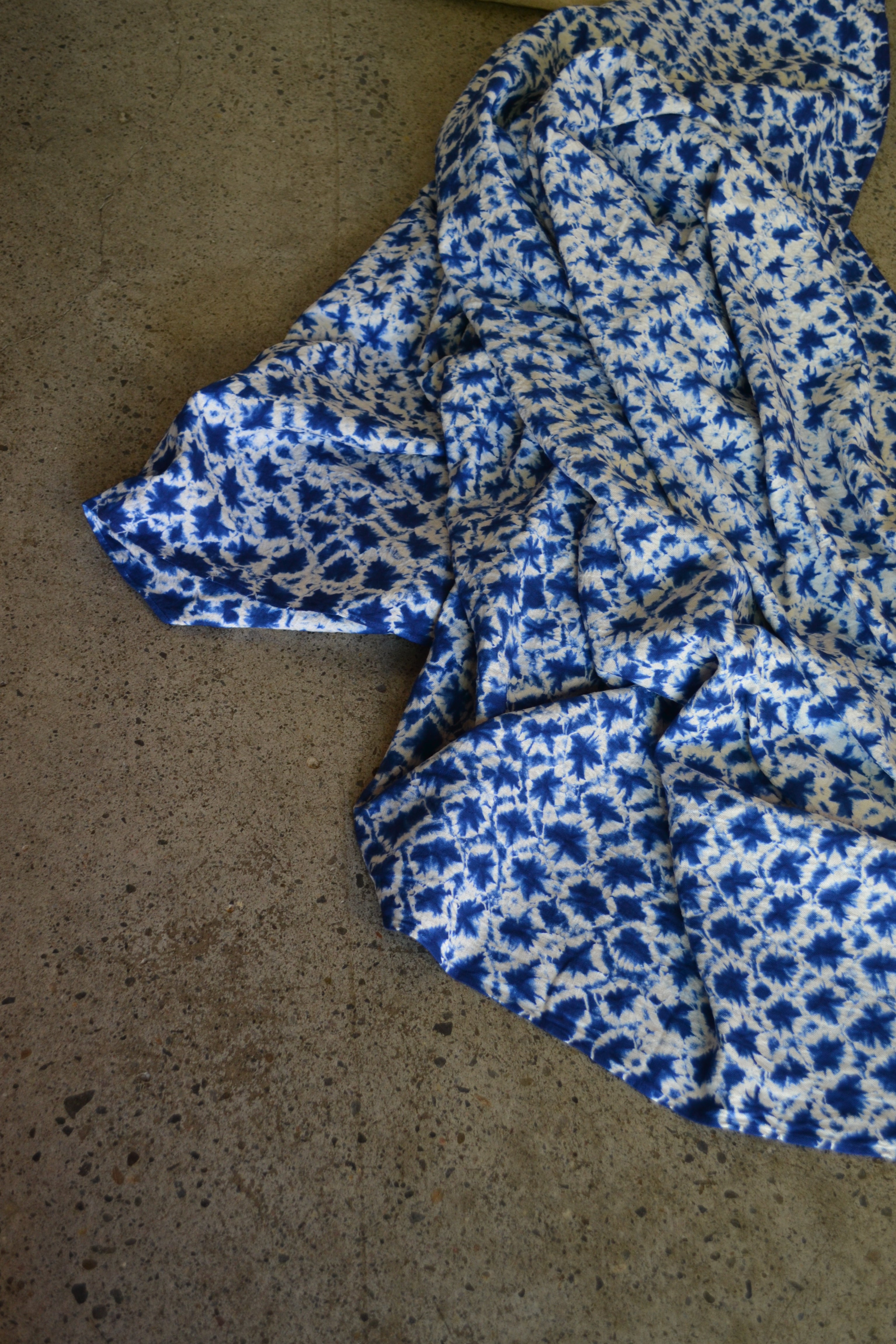 Cotton Linen Shibori Tablecloth