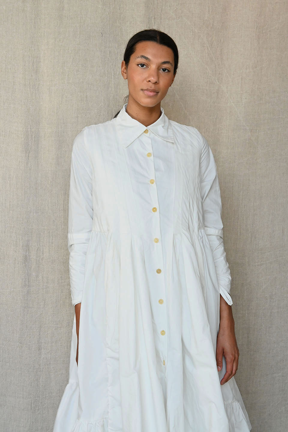 Aria Soft Cotton White Dress