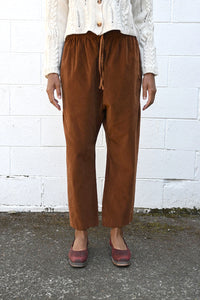 Velvet Braghe Pants in Rust